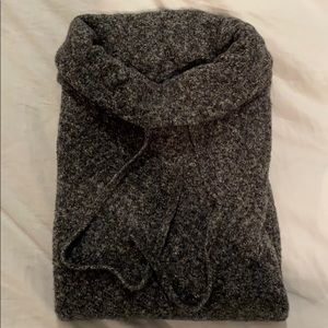 LOFT petite drawstring cowl neck sweater